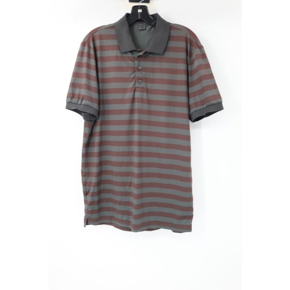 G/FORE Polo Shirt Men’s Medium Short Sleeve Striped Golf Performance lightweight